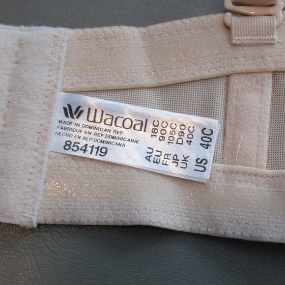 Wacoal Red Carpet Women's Full Figure Underwire Strapless Bra, Sand Nude 5, 40C - Picture 9 of 9